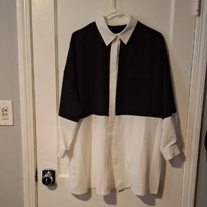 Black and White Men's Shirt